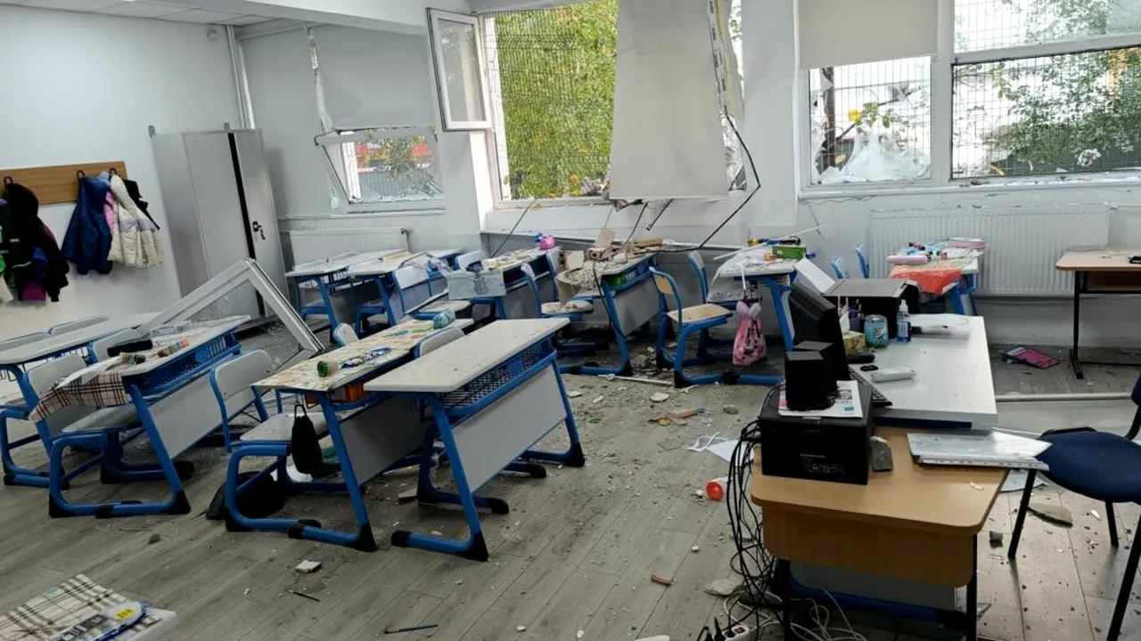 Ministerul Educației: 800 de elevi erau în școală în momentul exploziei. 15 săli de clasă, afectate