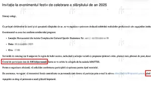 Petrecere de final de an la Ministerul Muncii cu taxă de participare. Angajații sărbătoriți pe banii lor