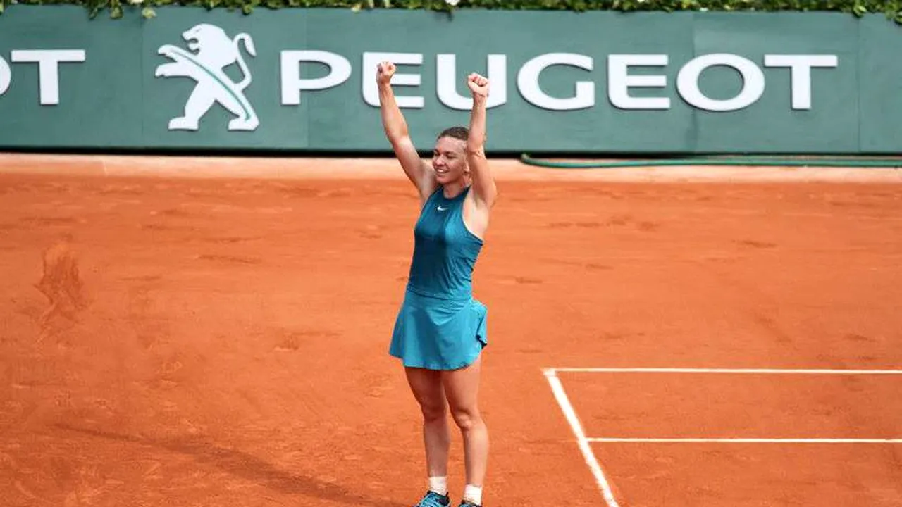 REACŢIA de bucurie a campioanei Simona Halep, după ce a câştigat trofeul la Roland Garros: 