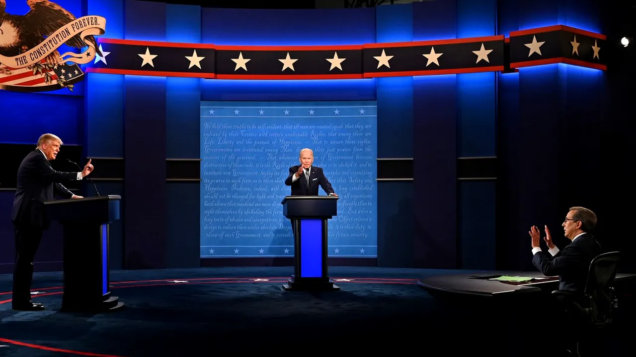 Trump, greu de potolit de către moderator. Acesta nu a reuşit să menţină controlul dezbaterii  prezidenţiale Trump-Biden