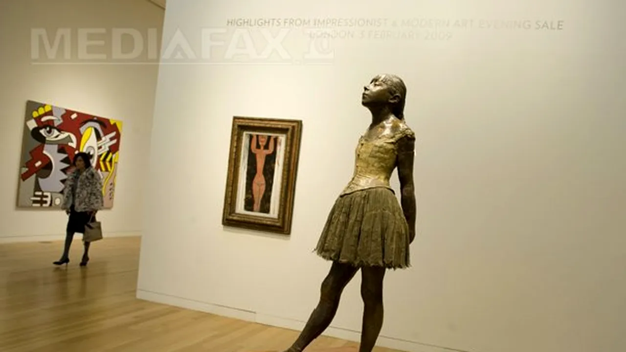 Una dintre cele mai cunoscute sculpturi realizate de Edgar Degas, scoasă la licitaţie pe 24 iunie