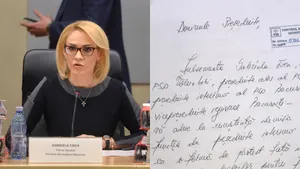 Gabriela Firea mută prima şi îşi dă DEMISIA din funcţia de preşedinte interimar la PSD Bucureşti - DOCUMENT/ Singura declaraţie de susţinere pentru primarul de la Bucureşti