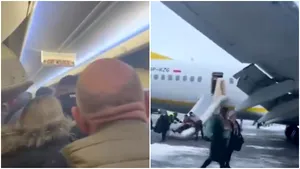 Panică într-un avion operat de Ryaniar. Cabina s-a umplut de fum, iar pasagerii au sărit pe tobogane
