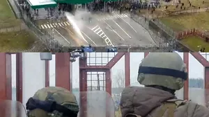 Violenţele au luat amploare la graniţa dintre Belarus şi Polonia. Migranţii forţează intrarea în UE, polonezii răspund cu tunuri cu apă