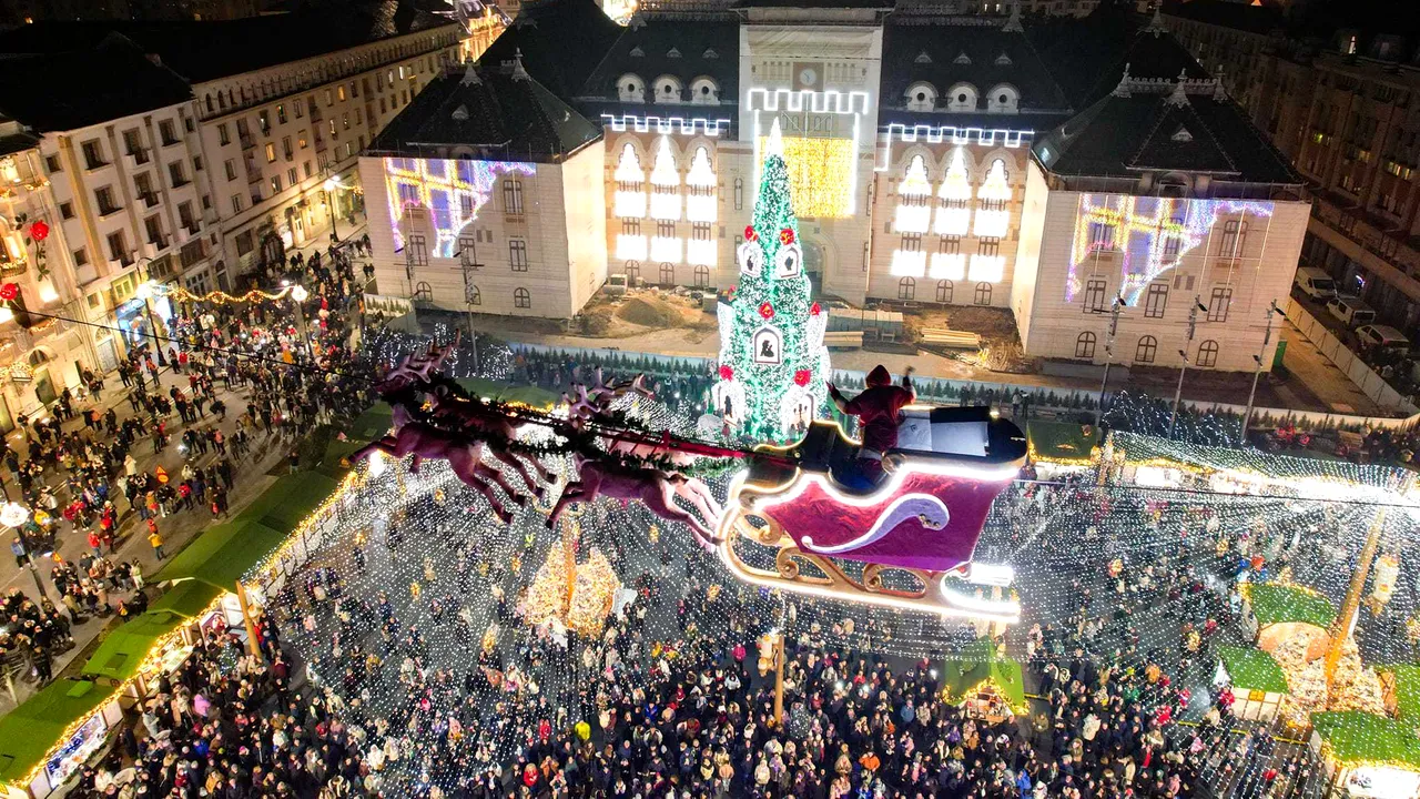Aproape 1 milion de vizitatori sunt aşteptaţi la târgul de Crăciun din Craiova, un număr dublu faţă de anul anterior