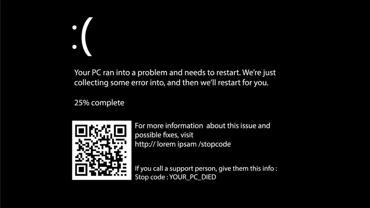Vestitul ecran albastru „al morţii” a devenit negru în Windows 11