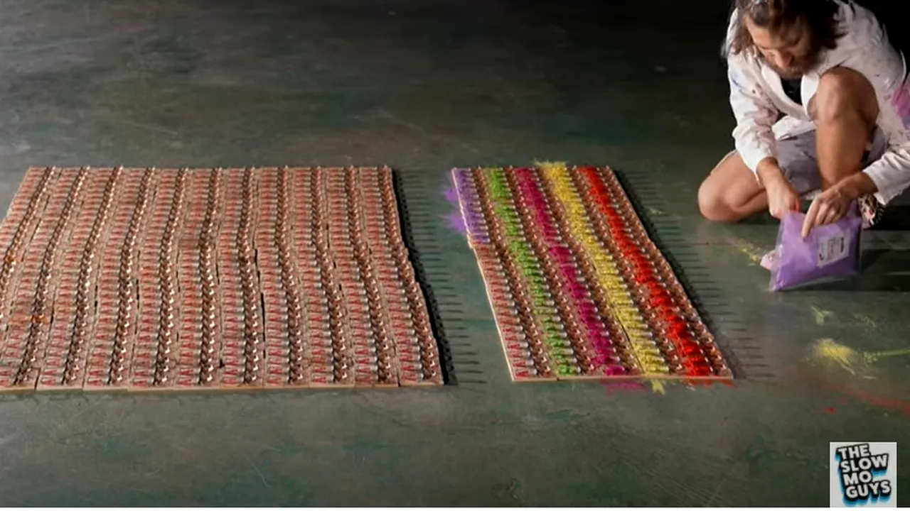 Spectacol în slow-motion. Ce experiment a făcut un youtuber