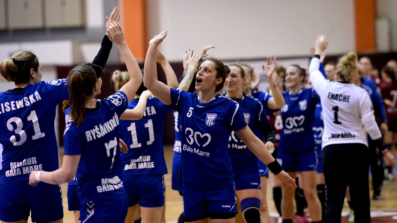Minaur Baia Mare a câştigat cu emoţii împotriva norvegiencelor de la Storhamar HE, în EHF 