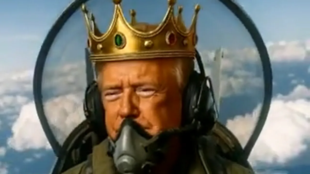 Trump ironizează protestele „No Kings” într-un clip generat de inteligența artificială