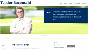 Baconschi şi-a făcut blog: 