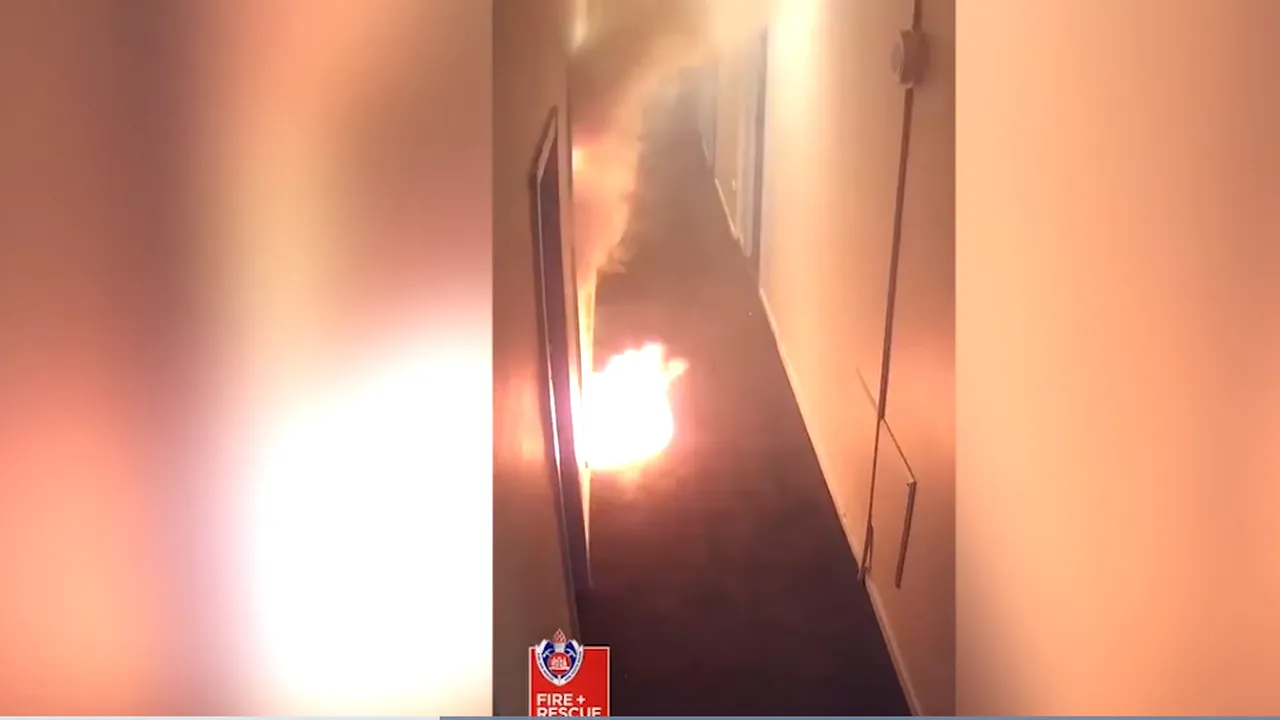 O baterie cu ioni de litiu de la o bicicletă electrică a explodat într-o pensiune

