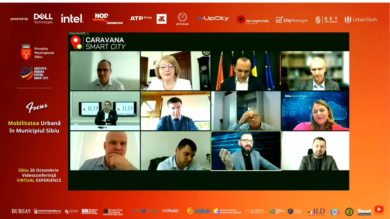 Caravana Smart City, Videoconferinţă, Virtual Experience Mobilitatea urbană în Sibiu