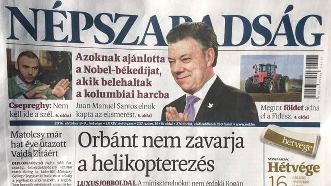 Principalul cotidian ungar de opoziţie - Nepszabadsag - va fi vândut, afirmă redactorul-şef al acestuia. Jurnaliştii, împiedicaţi să intre în sediu