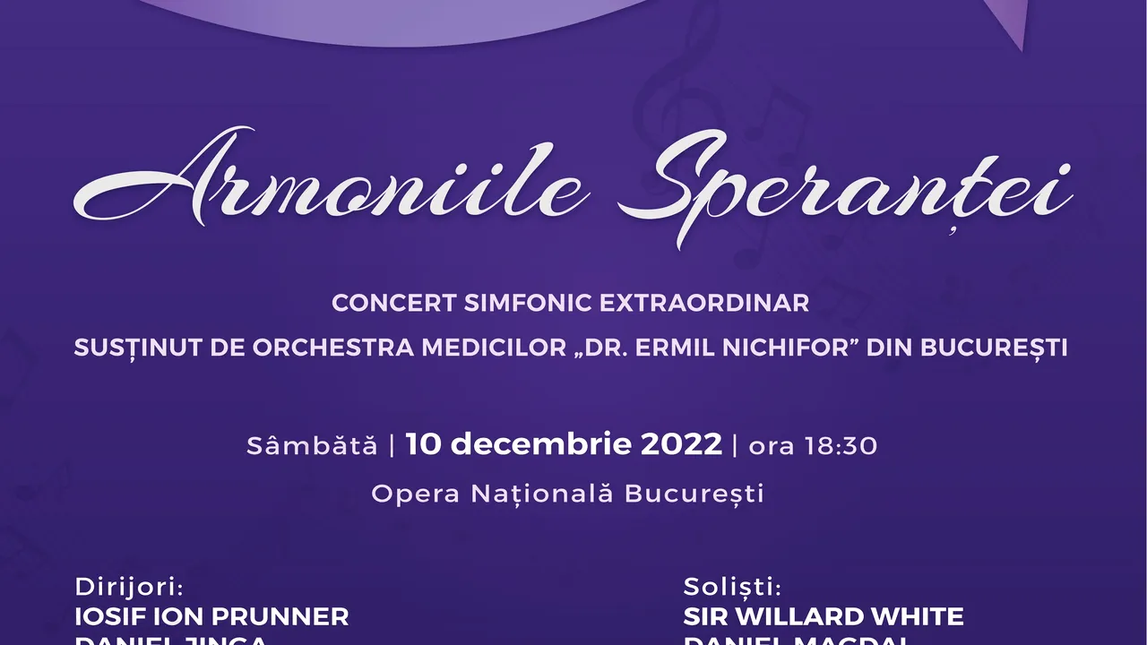 Concert Extraordinar al Orchestrei Medicilor în sprijinul bolnavilor de cancer din România