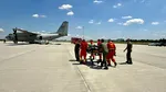 Pacient cu arsuri, transferat în Belgia cu o aeronavă Spartan a Forțelor Aeriene Române