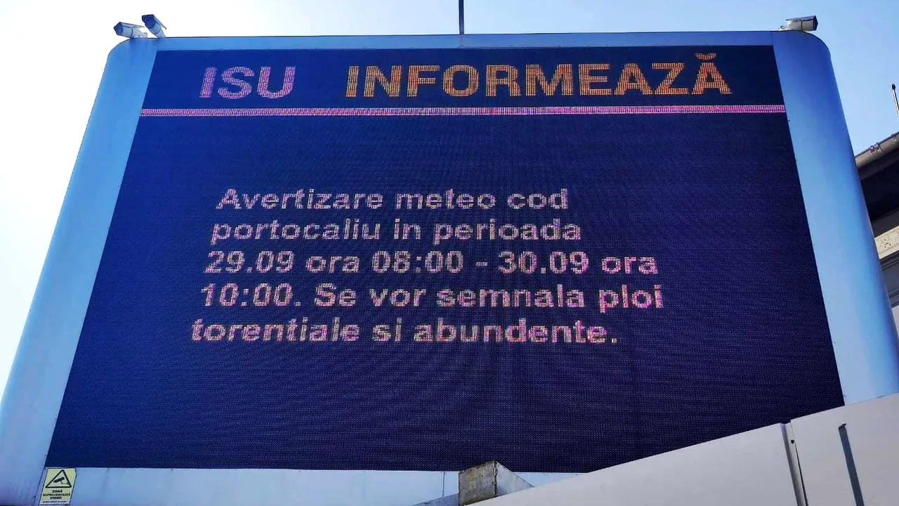 Avertizare meteo cod portocaliu emisă pentru Bucureşti şi Ilfov
