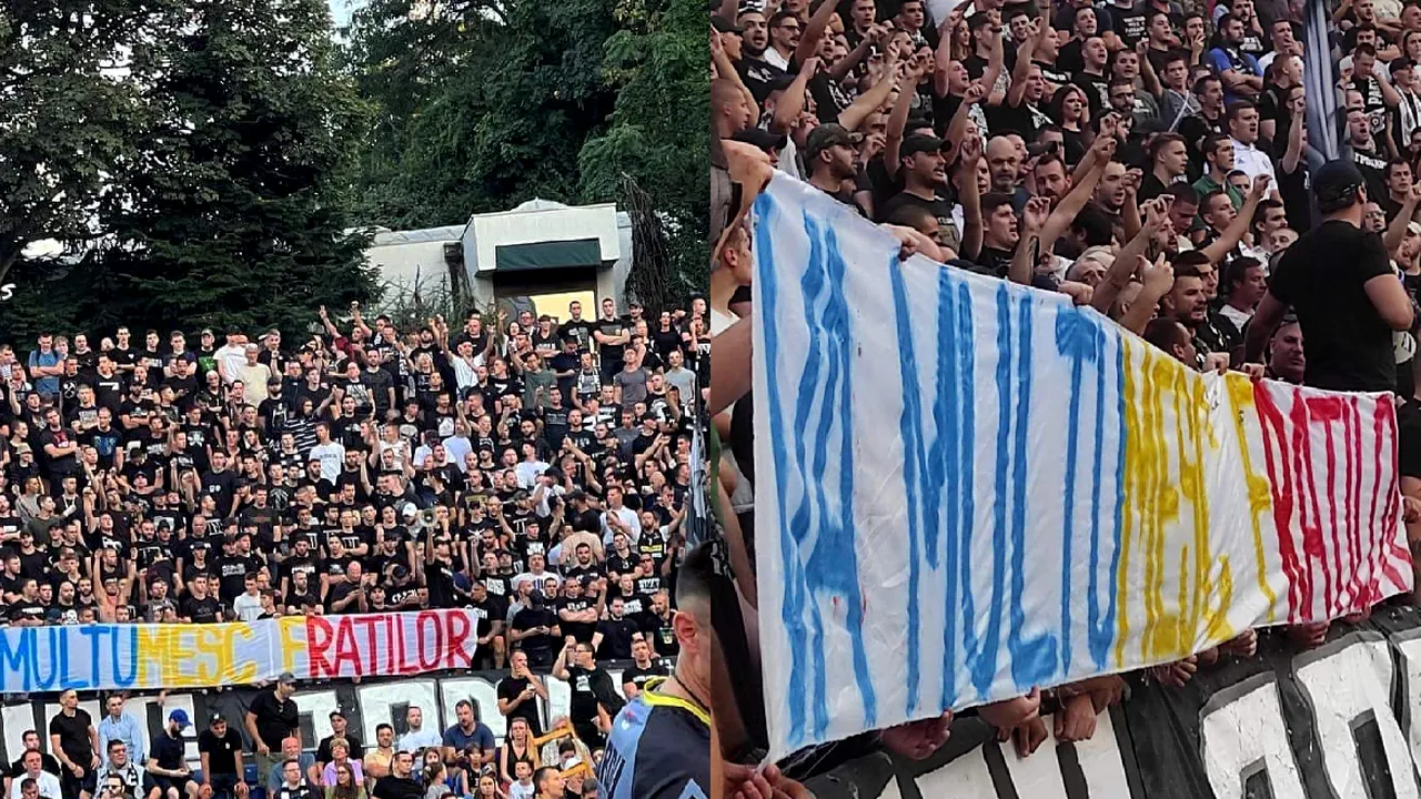 Mesajul afişat de suporterii lui Partizan la mai puţin de 24 de ore de la incidentele de la meciul România - Kosovo