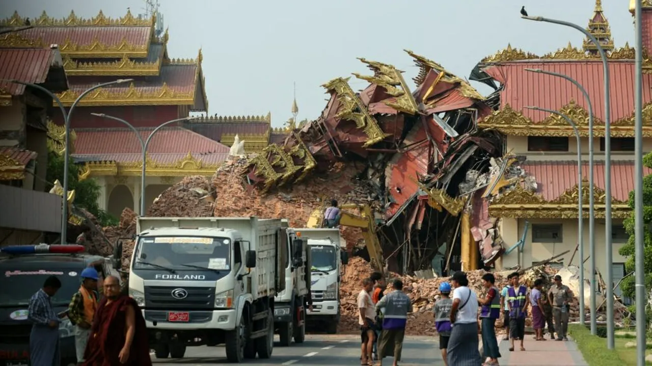 Bilanțul cutremurului devastator din Myanmar crește la 1.644 de morți