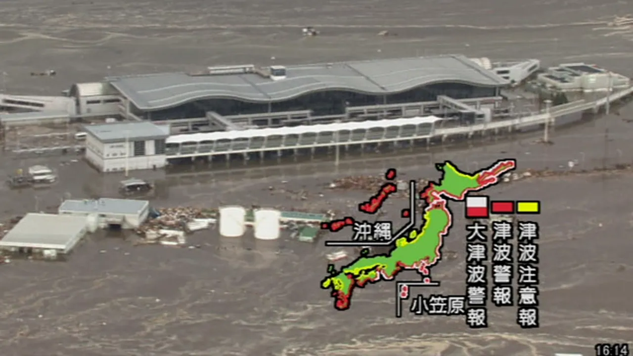 Tsunami de zece metri înălţime pe coastele Sendai din nord-estul Japoniei