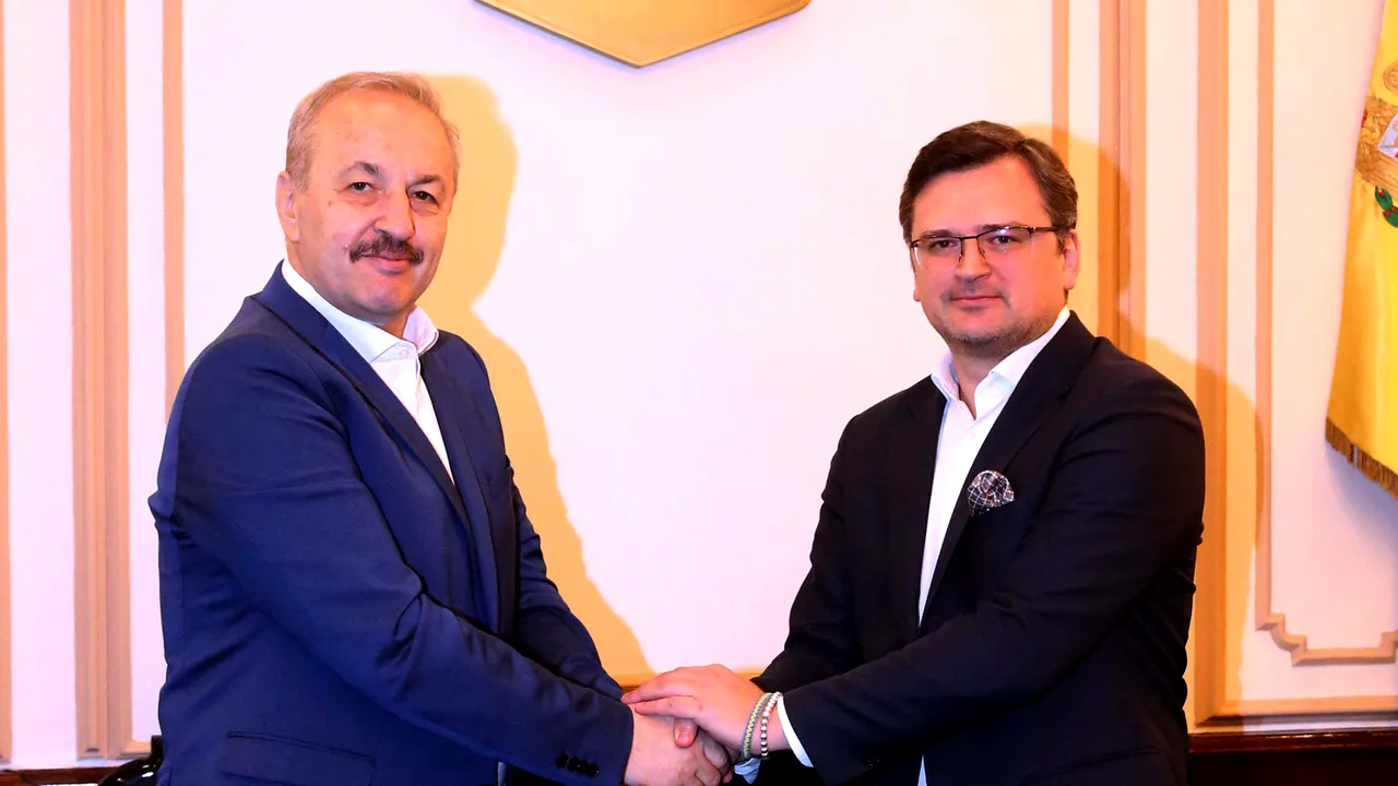 Vasile Dîncu, întâlnire oficială cu ministrul de externe ucrainean, Dmitro Kuleba
