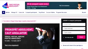 (P) Ultimele zile în care studenţii şi absolvenţii pot accesa peste 600 de job-uri la Târgul Virtual Hipo.ro