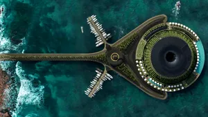 Hotelul plutitor în formă de gogoaşă. 35.000 de metri pătraţi, cu privelişte diferită la fiecare câteva ore 