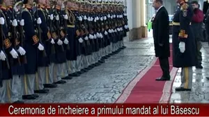 Ceremonia de încheiere a primului mandat de preşedinte al lui Traian Băsescu a avut loc la Cotroceni