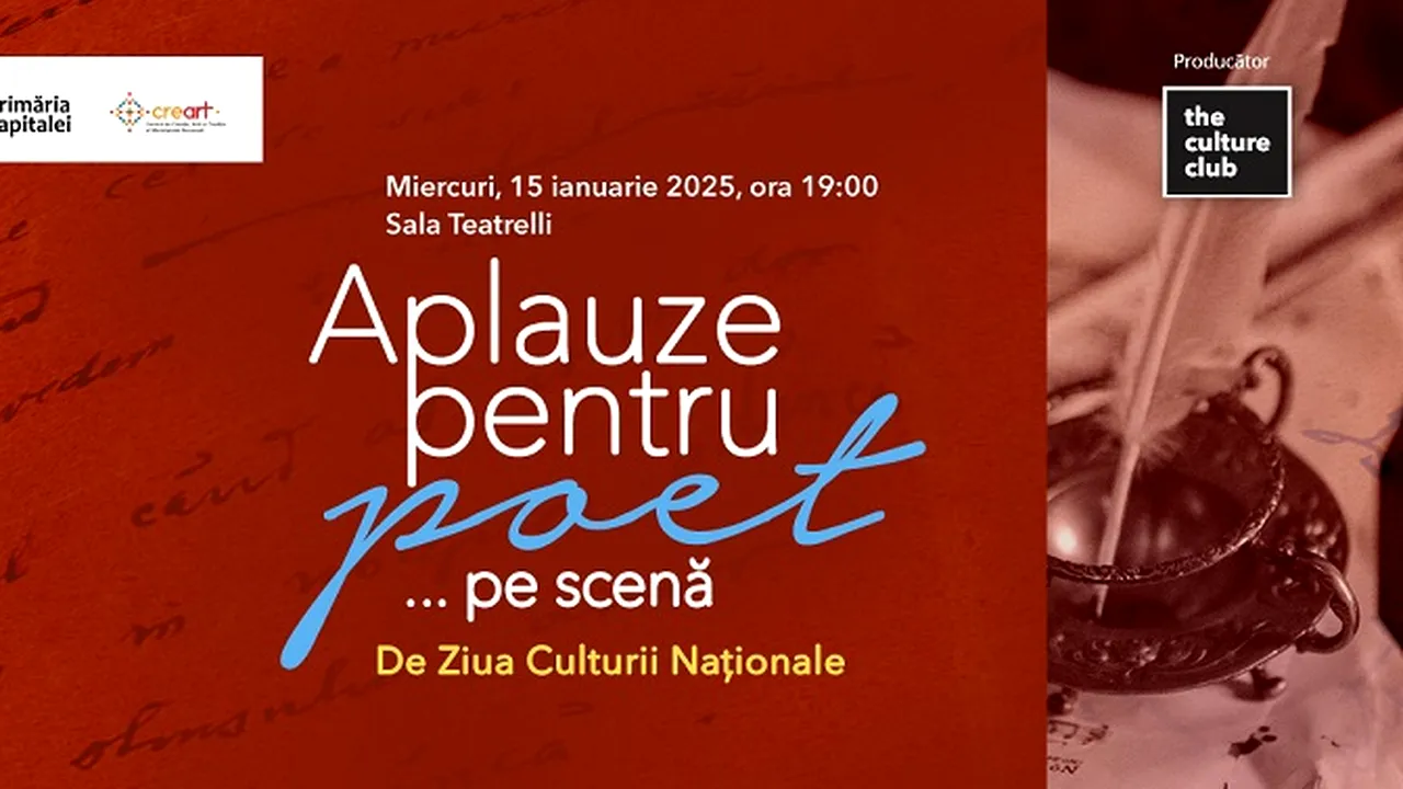 Emilia Popescu şi Mihai Mălaimare, cu Aplauze pentru poet... pe scenă, la Teatrelli