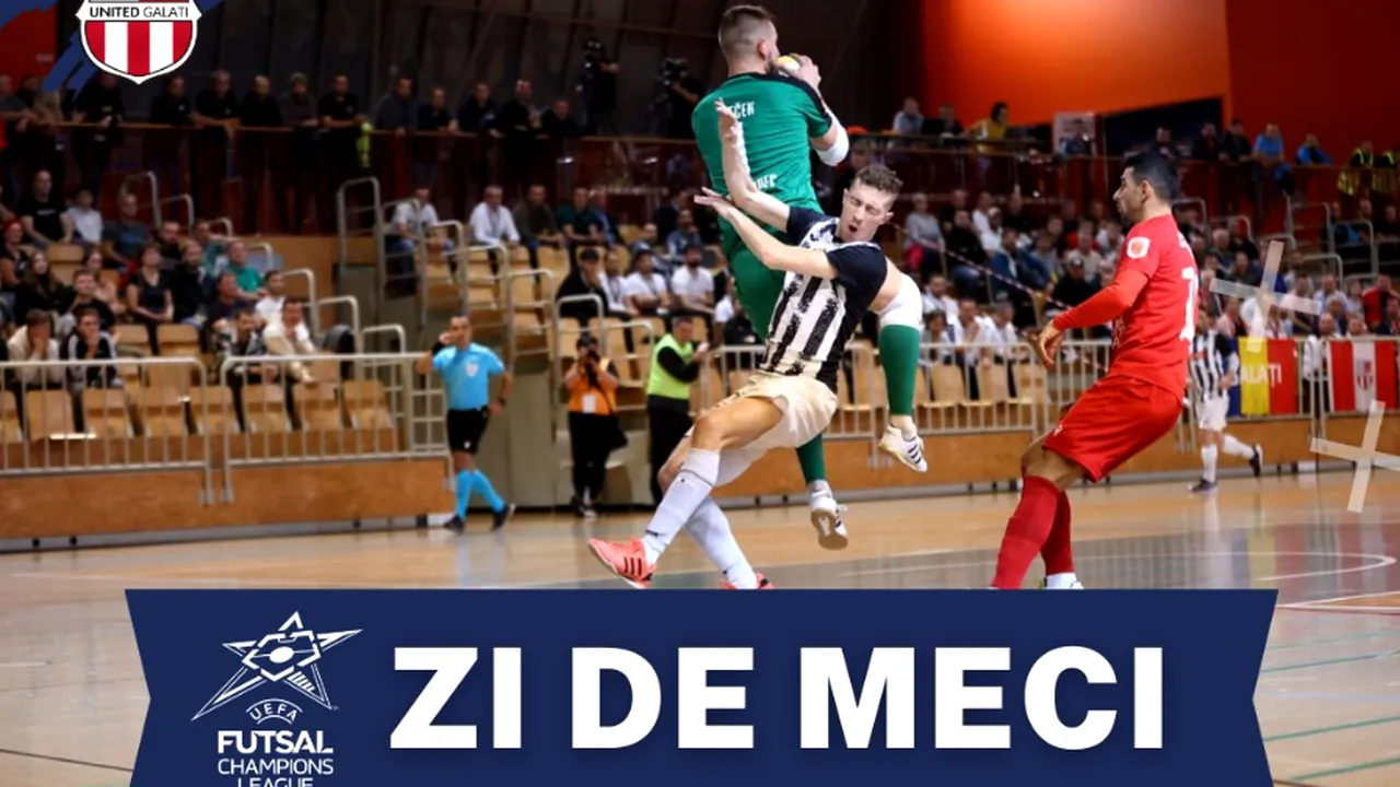 United Galaţi, remiză la debutul în noul sezon al UEFA Futsal Champions League. Urmează meciul cu Benfica