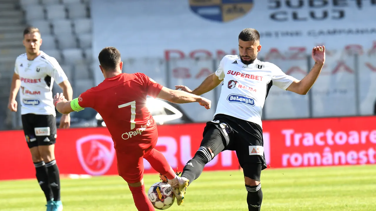 Superliga: U Cluj o învinge pe Hermannstadt în inferioritate numerică