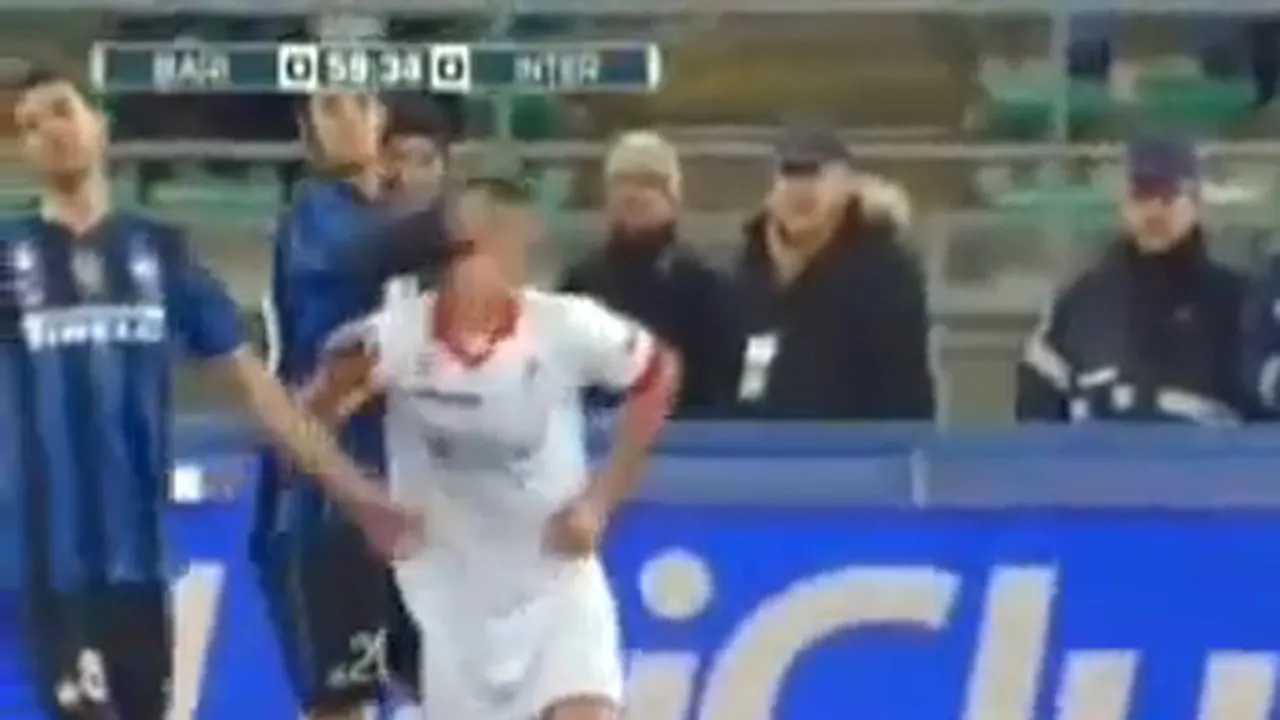 Chivu a lovit cu pumnul în faţă un jucător de la Bari - VIDEO