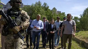 Maia Sandu, la Kiev: Am văzut cu ochii mei case arse, blocuri distruse de rachete