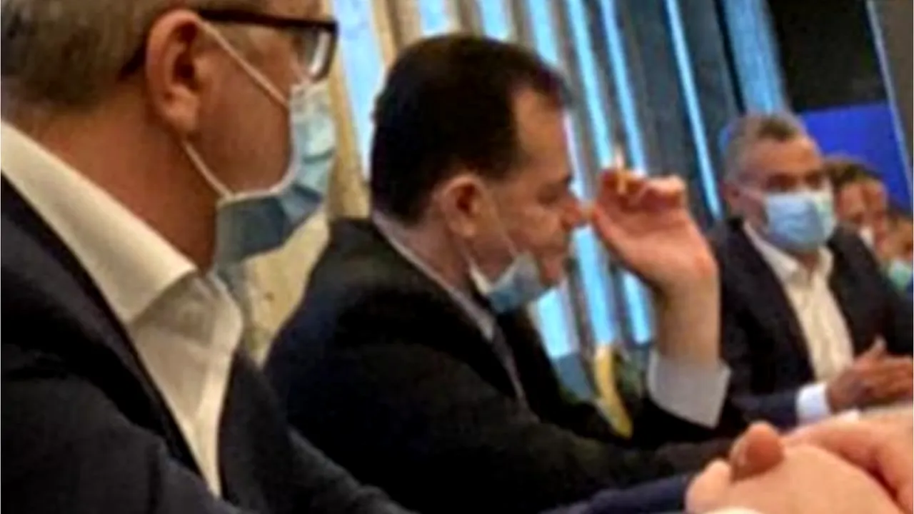 O nouă poză cu Ludovic Orban fumând la Palatul Victoria, chiar de Ziua Mondială fără Tutun