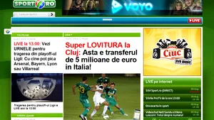 Www.sport.ro, cel mai citit şi vizitat site de sport din România