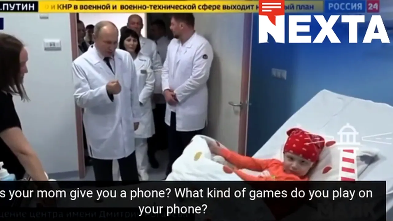 Un copil internat în spital i-a dat cu flit lui Vladimir Putin