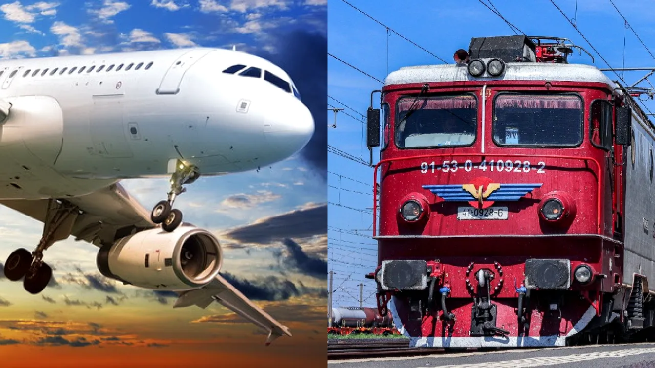 Studiu: Zborul cu avionul rămâne mai ieftin faţă de mersul cu trenul în Europa / România, una din puţinele excepţii: e mai ieftin trenul, dar durează o eternitate / Situaţia completă