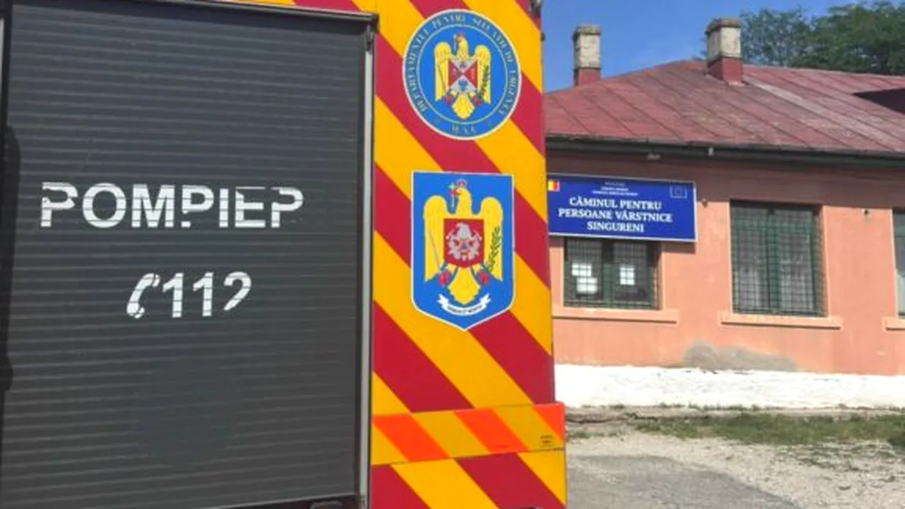 Incendiu la un cămin de vârstnici din Singureni: 41 de persoane s-au evacuat. Focul a pornit de la un scurtcircuit