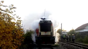 Locomotiva trenului internaţional de Viena a luat foc. Călătorii au fost evacuaţi