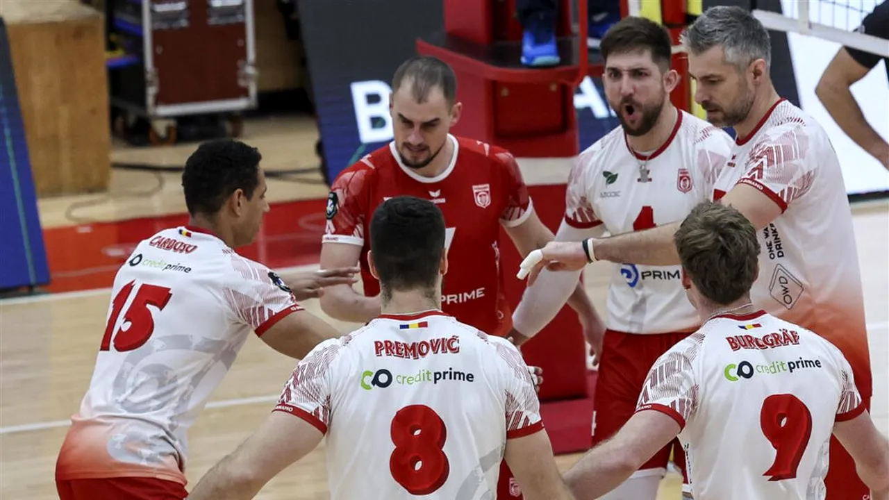 Dinamo București și CSM Arcada Galați, meciuri decisive în cupele europene la volei masculin