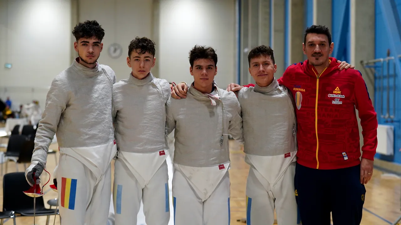 Echipa masculină de sabie juniori a României este campioana Europei