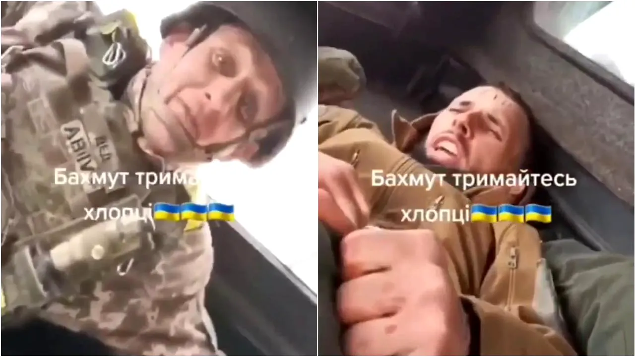 Un soldat ucrainean grav rănit este ţinut treaz de un camarad care îi cântă


