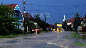 Harghita: Zeci de gospodării inundate şi patru incendii provocate de trăsnet, în urma ploilor