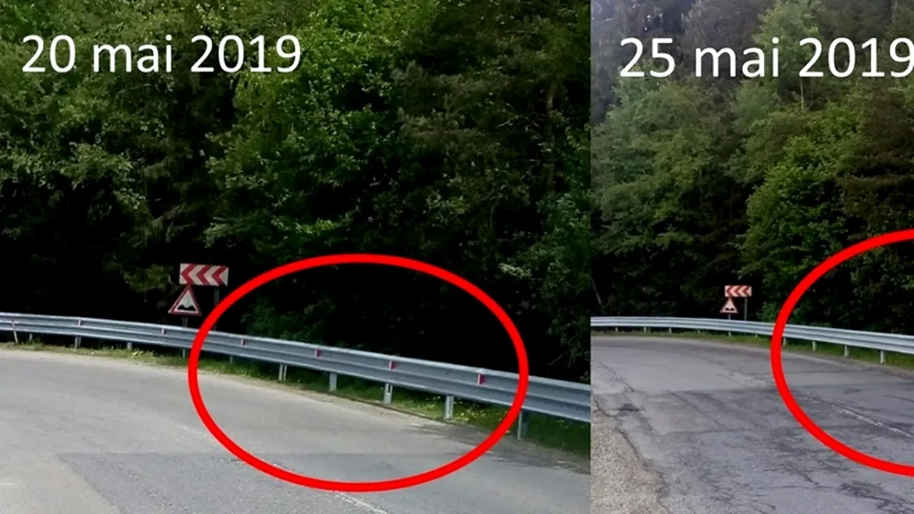 Plăcuţe refrectorizante, furate de pe un drum naţional, după doar cinci zile de la montarea lor | FOTO