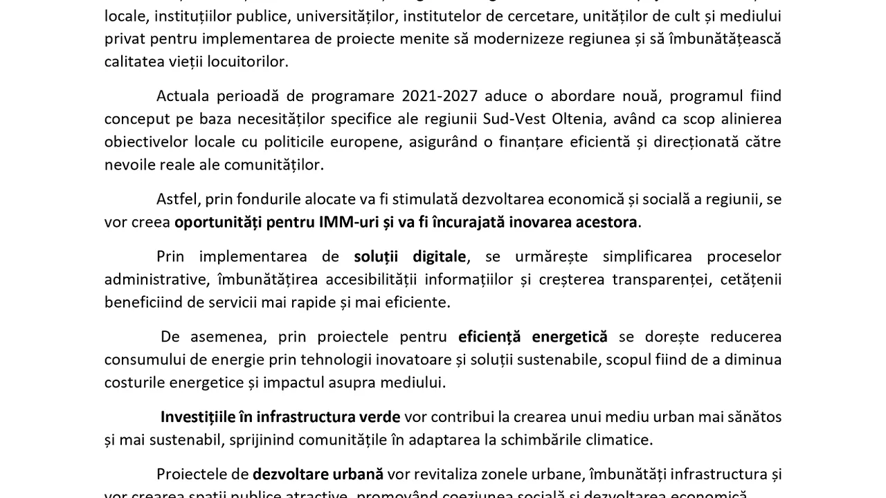 Dezvoltăm Oltenia!