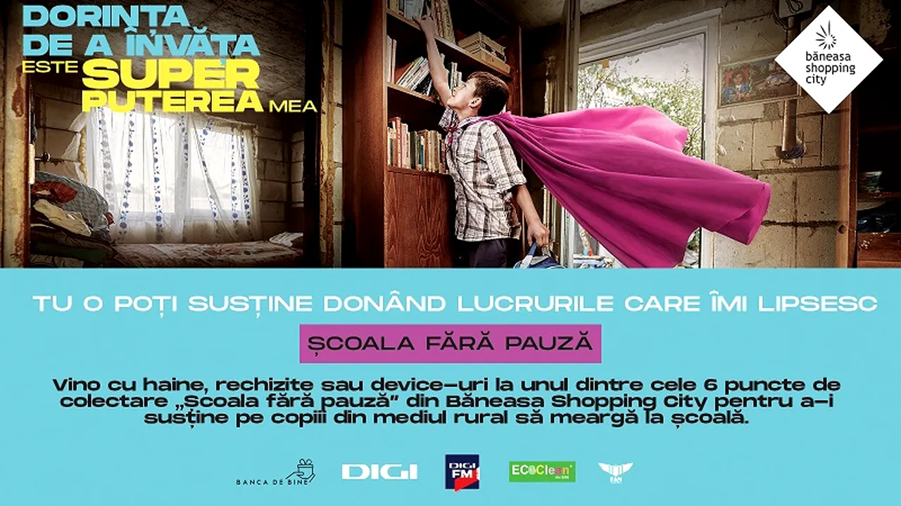Pentru al treilea an consecutiv, Grupul DIGI se alătură campaniei “Şcoala fără Pauză”