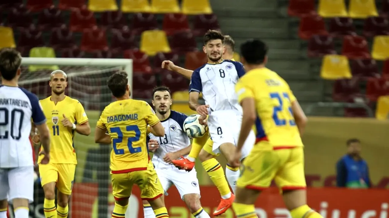 România-Bosnia-Herțegovina: 1-3 (pauză) | 45 de minute de chin | Ionuț Radu, naiv | Defensiva, demolată | ”Fantome” în ofensivă
