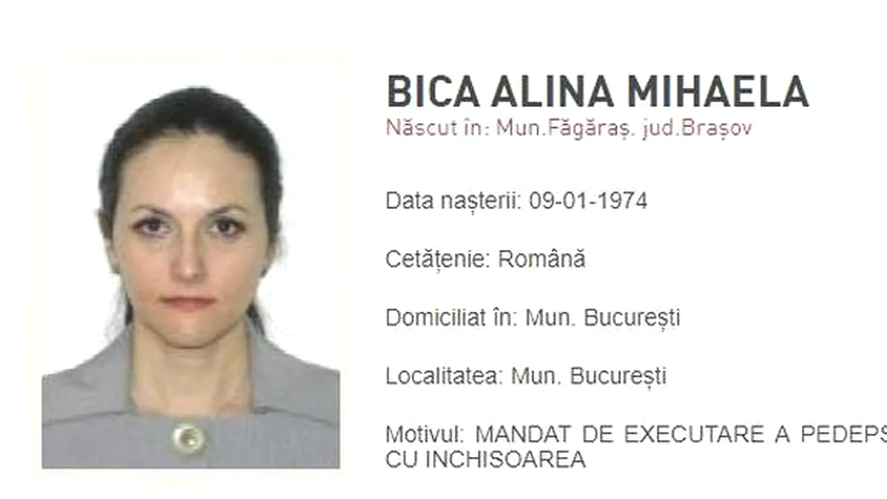 Alina Bica a fost dată în urmărire internaţională de către Poliţia Română. Unde s-ar afla fosta şefă a DIICOT