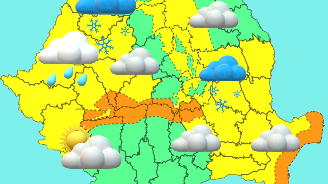 Se strică vremea. Meteorologii au emis cinci avertizări de viscol şi ninsoare