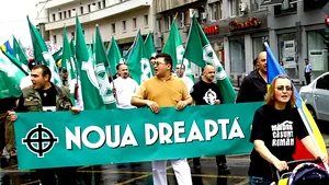 Noua Dreaptă a protestat, printr-un miting la Cluj-Napoca, faţă de regionalizarea propusă de UDMR