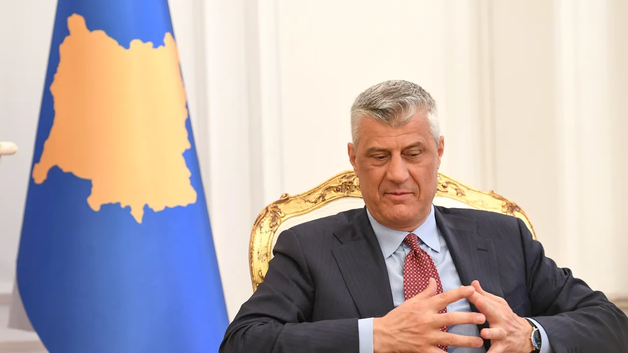 Preşedintele din Kosovo este acuzat de crime de război de un parchet din Haga/ Thaci are, sâmbătă, programată o întâlnire la Casa Albă